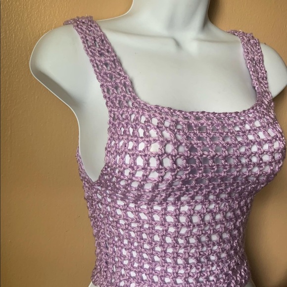 Handmade Mesh Crochet Top & Hat - Picture 7 of 9